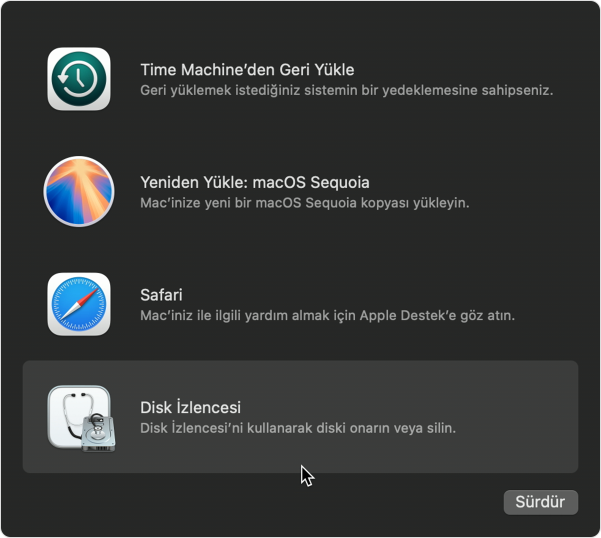 macos sistem silme nasıl yapılır