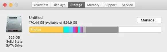 MacBook depolama alanı ve kullanılabilir disk alanı